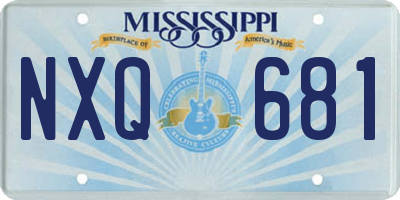 MS license plate NXQ681