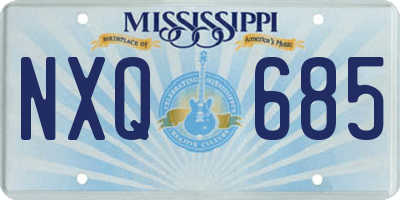MS license plate NXQ685