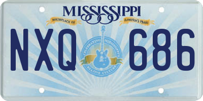 MS license plate NXQ686