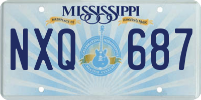 MS license plate NXQ687