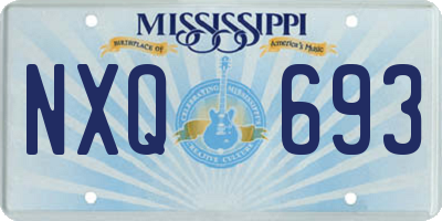 MS license plate NXQ693