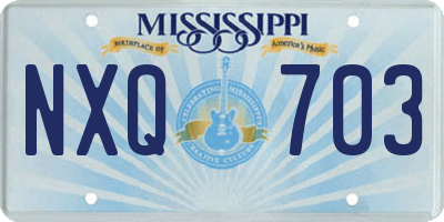 MS license plate NXQ703