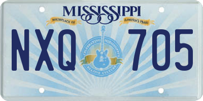 MS license plate NXQ705