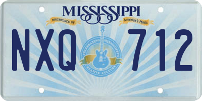 MS license plate NXQ712