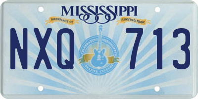 MS license plate NXQ713