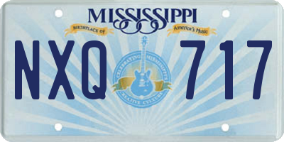 MS license plate NXQ717