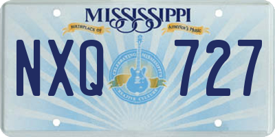 MS license plate NXQ727