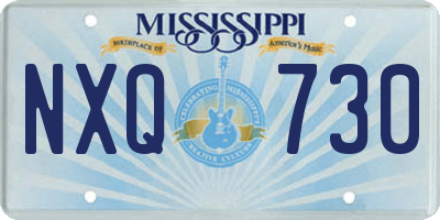 MS license plate NXQ730