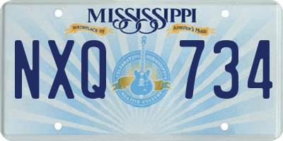 MS license plate NXQ734
