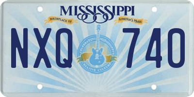 MS license plate NXQ740