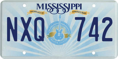 MS license plate NXQ742