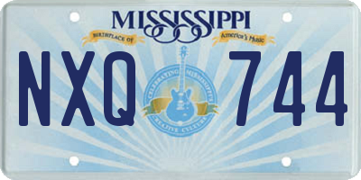 MS license plate NXQ744