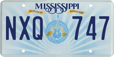 MS license plate NXQ747