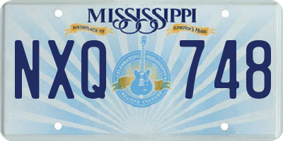 MS license plate NXQ748