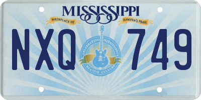 MS license plate NXQ749