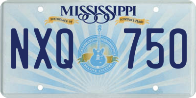 MS license plate NXQ750