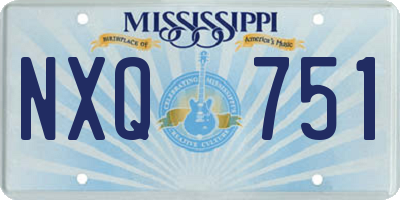 MS license plate NXQ751