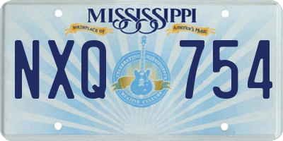 MS license plate NXQ754