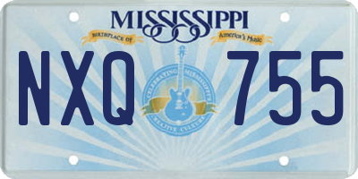 MS license plate NXQ755