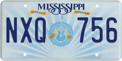 MS license plate NXQ756