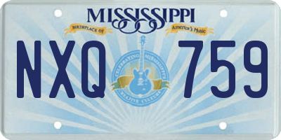 MS license plate NXQ759