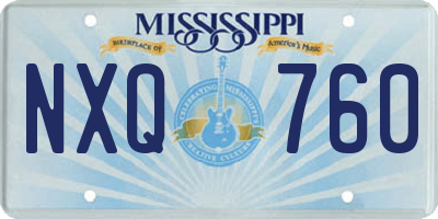 MS license plate NXQ760
