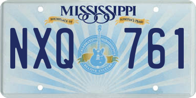 MS license plate NXQ761