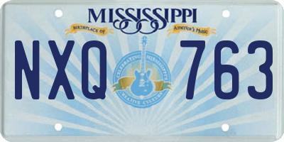 MS license plate NXQ763