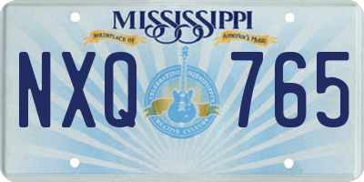 MS license plate NXQ765