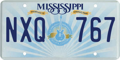 MS license plate NXQ767