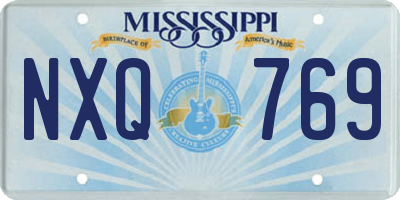 MS license plate NXQ769