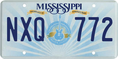 MS license plate NXQ772