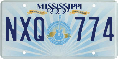 MS license plate NXQ774
