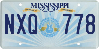 MS license plate NXQ778