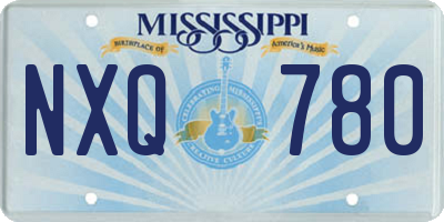 MS license plate NXQ780