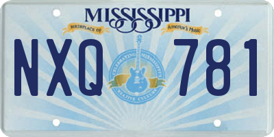 MS license plate NXQ781