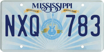 MS license plate NXQ783