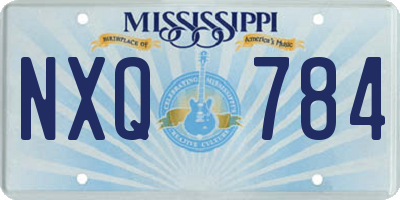 MS license plate NXQ784