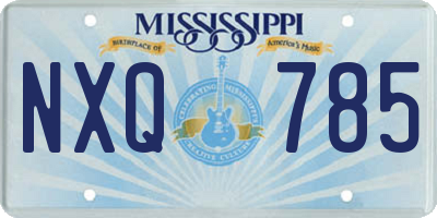 MS license plate NXQ785