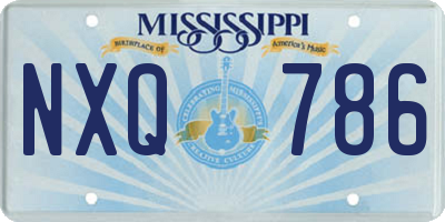 MS license plate NXQ786