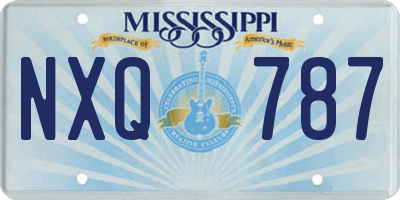 MS license plate NXQ787