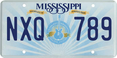 MS license plate NXQ789