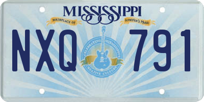 MS license plate NXQ791