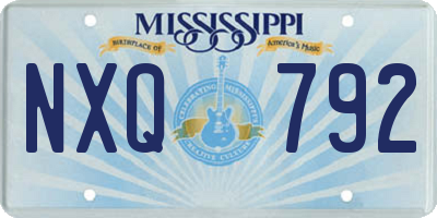 MS license plate NXQ792
