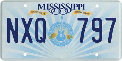 MS license plate NXQ797