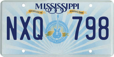MS license plate NXQ798
