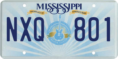 MS license plate NXQ801