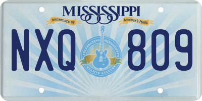 MS license plate NXQ809