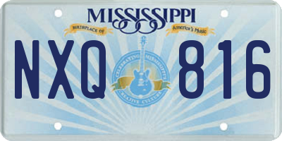 MS license plate NXQ816