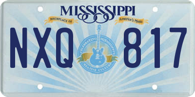 MS license plate NXQ817